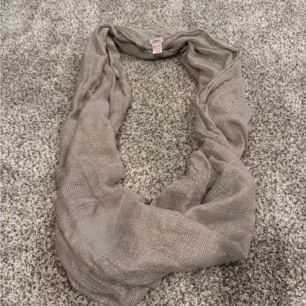 Elegant shimmery gray scarf